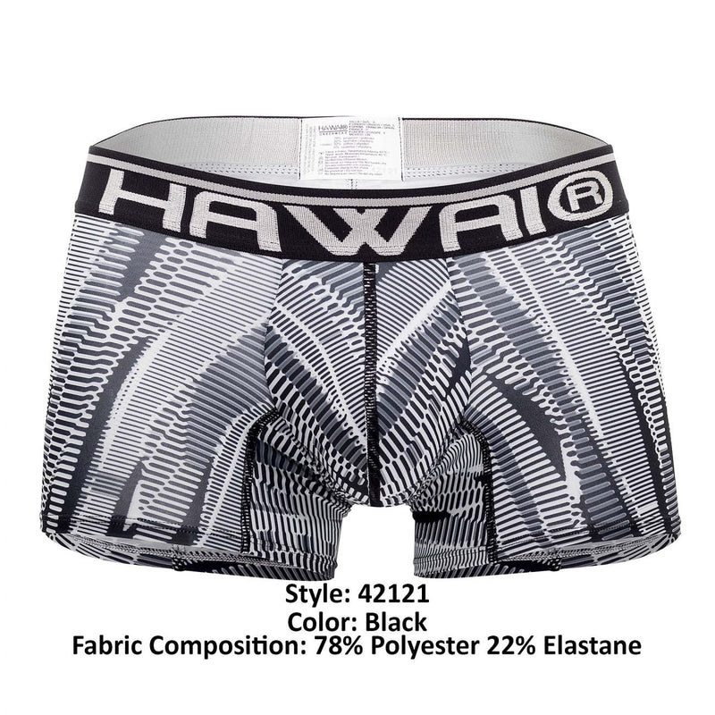 Hawai 42121 Trunks athlétiques imprimés couleur noire