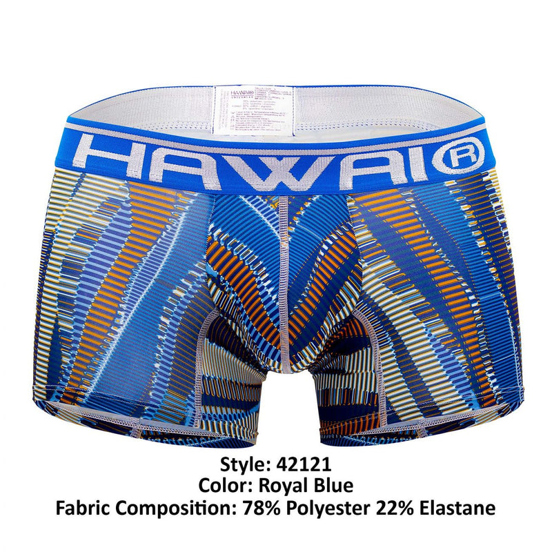 Hawai 42121 Trunks athlétiques imprimés Color Royal Blue