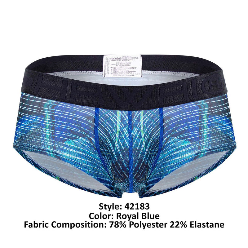 HAWAI 42183 Printed Microfiber Briefs Color Royal Blue