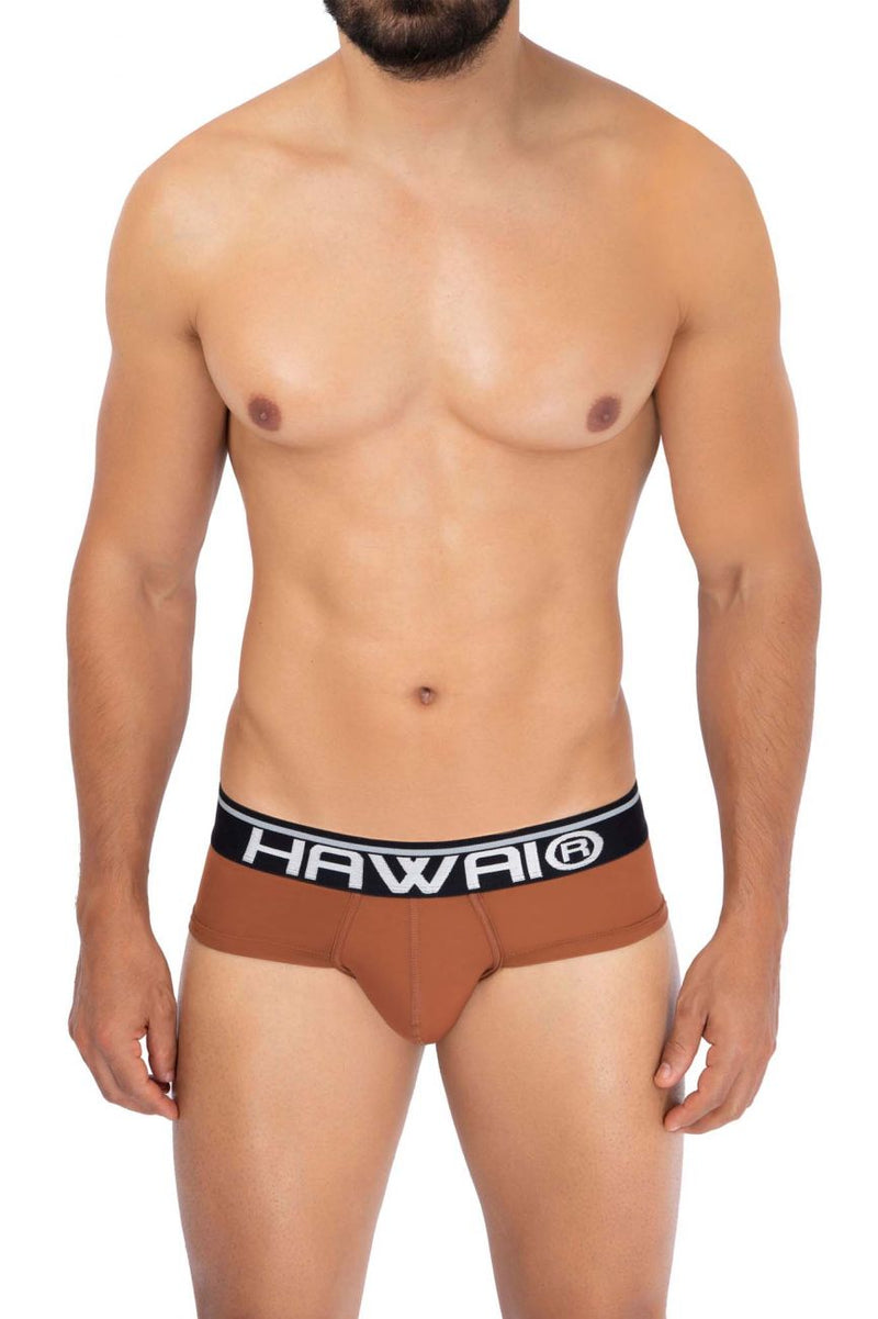 HAWAI 42191 Solid Microfiber Hip Briefs Color Amber