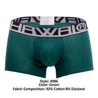 HAWAI 4986 Solid Athletic Trunks Color Green