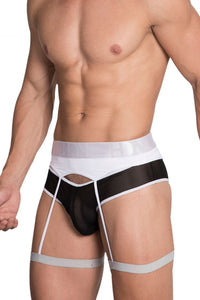 Hidden 953 Garter-Belt Briefs Color blanc