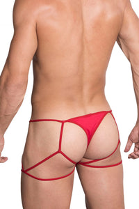 Hidden 971 jockstrap-thong couleur rouge