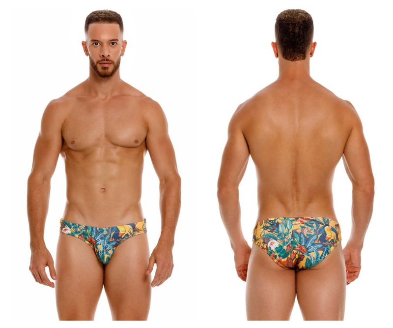 Jor 2010 Briefs de natation tropicale Couleur imprimée