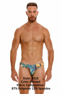 Jor 2010 Briefs de natation tropicale Couleur imprimée