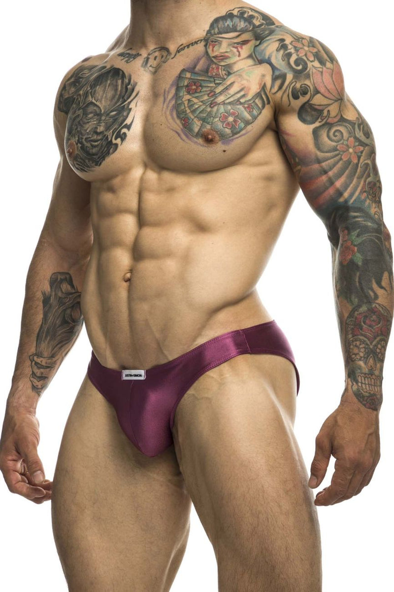 Justin + Simon XSJ01 Classic Bikini Color Wine