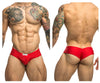 Justin+Simon XSJ22 Breve Briefs color rojo