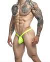 Justin+Simon XSJBU02 Bulge tangas color neón verde