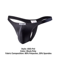 Joe Snyder JS03-Pol poliéster tanga color negro-poli