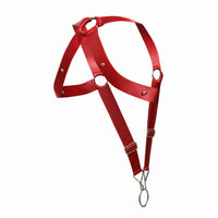 MaleBasics DMBL05 DNGEON Crossback Harness اللون الكرز