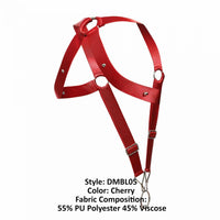 MaleBasics DMBL05 DNGEON Crossback Harness Color Cherry