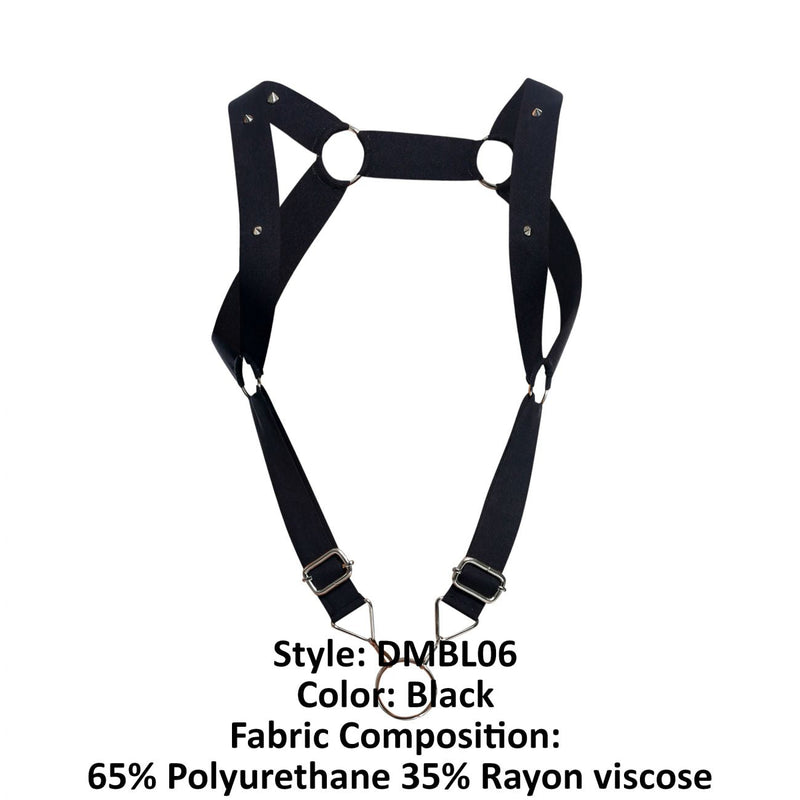 MaleBasics DMBL06 DNGEON Straigh Back Harness Color Black