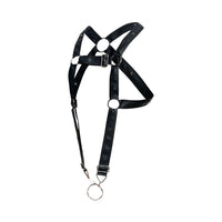 MaleBasics DMBL07 DNGEON Cross Cockring Harness اللون أسود