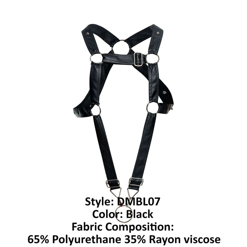 MaleBasics DMBL07 DNGEON Cross Cockring Harness اللون أسود