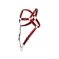 Malebasics DMBL07 Dngeon Cross Cockring Harness Color rouge