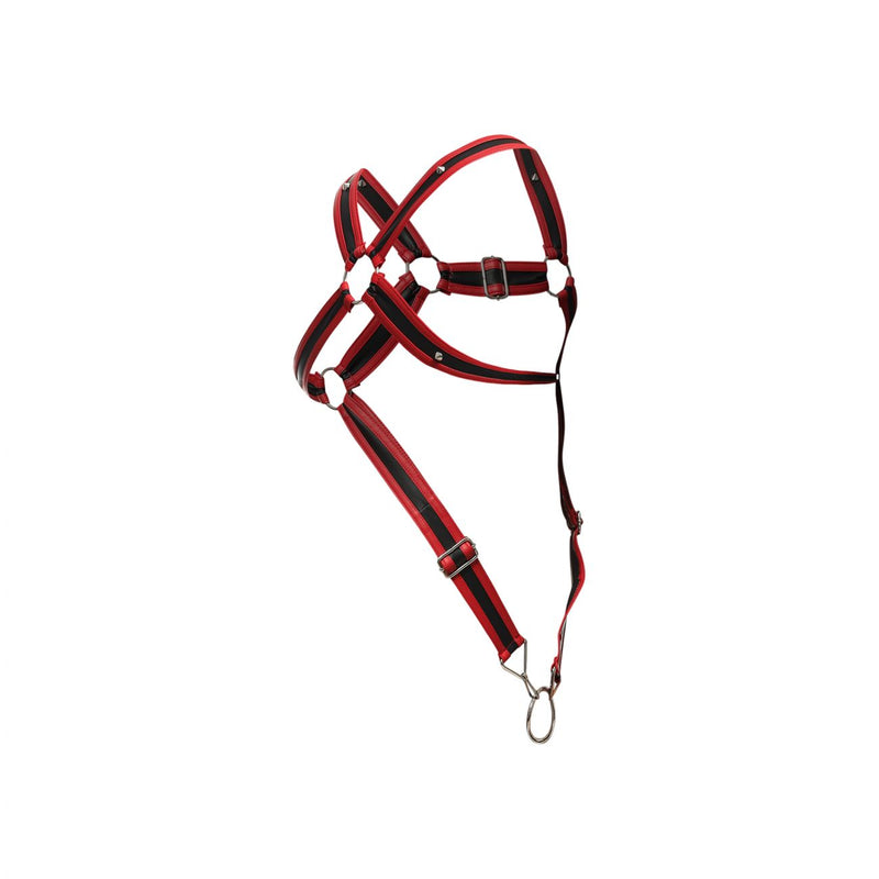 MaleBasics DMBL07 DNGEON Cross Cockring Harness Color Red