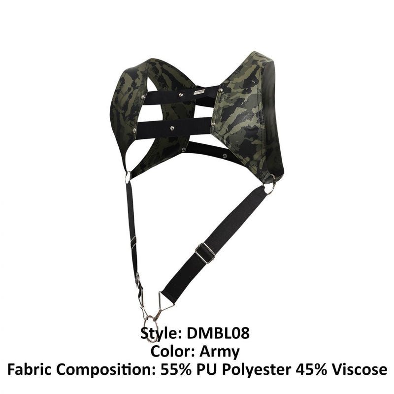 Malebasics DMBL08 Dngeon Croptop Cockring Harness Color Army