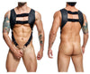 MaleBasics DMBL08 DNGEON Croptop Cockring Harness اللون أسود