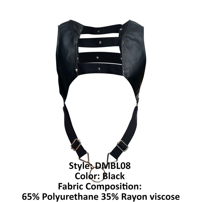 MaleBasics DMBL08 DNGEON Croptop Cockring Harness اللون أسود