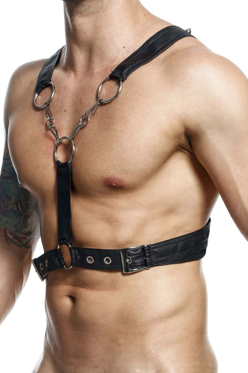 MaleBasics DMBL09 DNGEON Cross Chain Harness Color Black