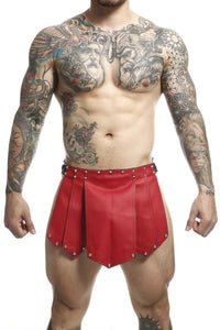 Malebasics DMBL10 Dngeon Color de falda romana Rojo