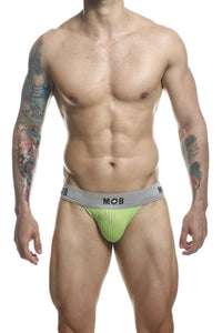 MaleBasics MBL107 MOB Classic Fetish Jock 3 بوصات حزام رياضي اللون أخضر