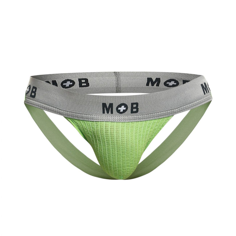 MaleBasics MBL107 MOB Classic Fetish Jock 3 بوصات حزام رياضي اللون أخضر