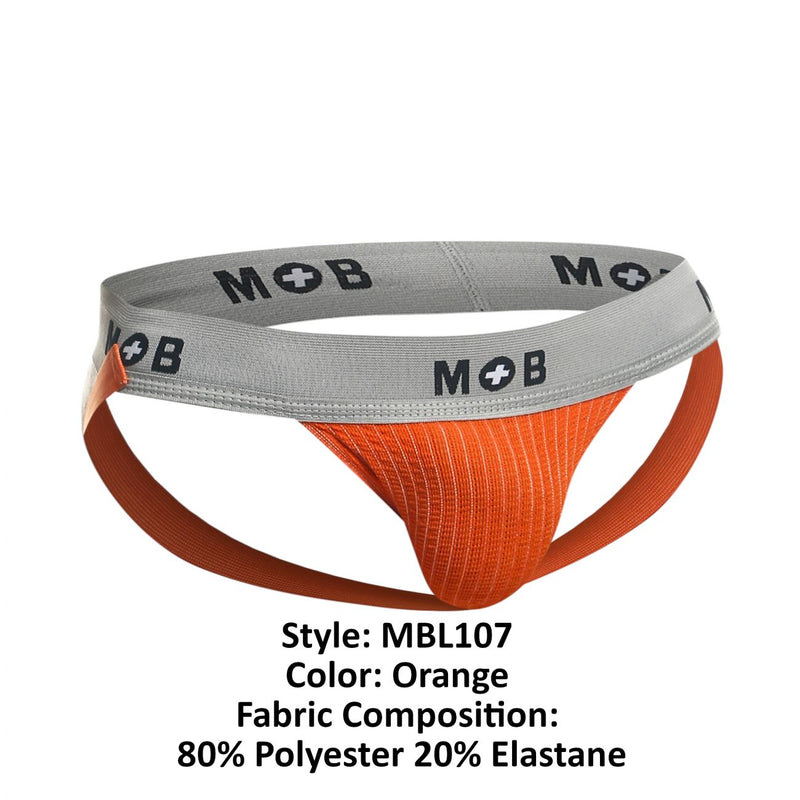 MaleBasics MBL107 MOB Classic Fetish Jock 3 بوصات حزام رياضي اللون برتقالي