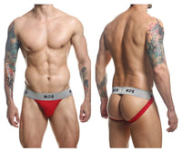 MaleBasics MBL107 MOB Classic Fetish Jock 3 بوصات حزام رياضي اللون أحمر