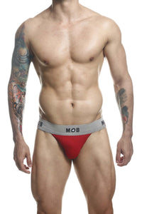 MaleBasics MBL107 MOB Classic Fetish Jock 3 بوصات حزام رياضي اللون أحمر