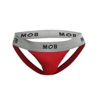 MaleBasics MBL107 MOB Classic Fetish Jock 3 بوصات حزام رياضي اللون أحمر