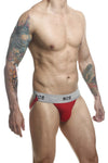 MaleBasics MBL107 MOB Classic Fetish Jock 3 بوصات حزام رياضي اللون أحمر