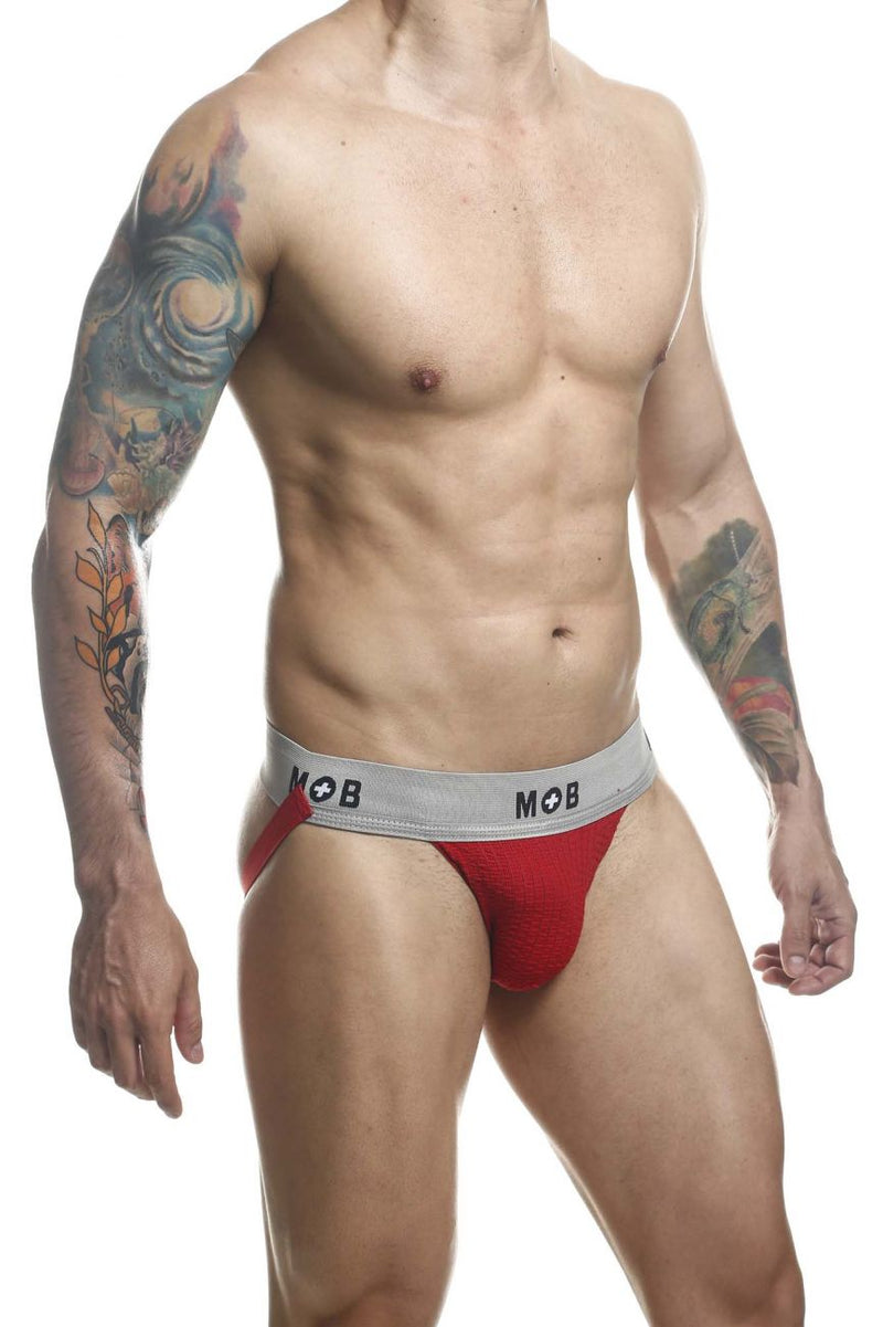 Malebasics MBL107 Mob Classic Fetish Jock 3 pouces Jockstrap Color Red