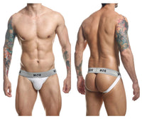 MaleBasics MBL107 MOB Classic Fetish Jock 3 بوصات حزام رياضي اللون أبيض