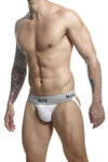 MaleBasics MBL107 MOB Classic Fetish Jock 3 بوصات حزام رياضي اللون أبيض