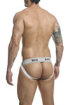 MaleBasics MBL107 MOB Classic Fetish Jock 3 بوصات حزام رياضي اللون أبيض