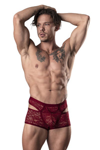 Power masculin 126-289 Lucifer a coupé une couleur courte bordeaux