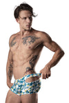 Male Power 141-292 Cut It Out Cut Out Mini Short Color Blue-Green-White