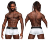 Male Power 153-275 Modal Rib Pouch Short Color White