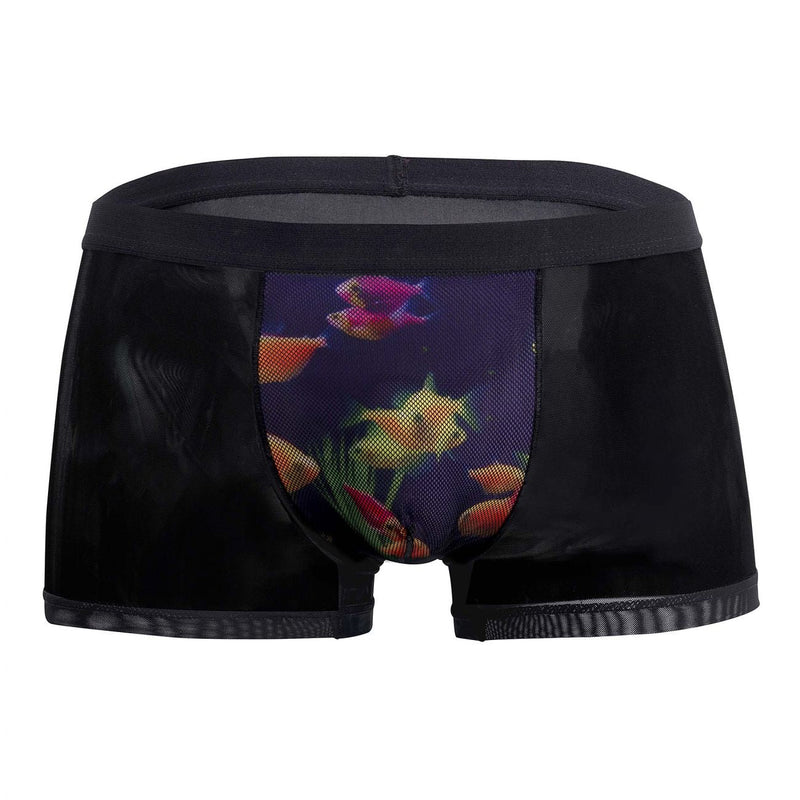 Male Power 183-262 Private Screen Fish print Trunks Color Black