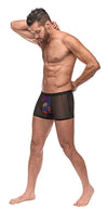 Power masculino 183-262 Pantalla privada Trunks de impresión de pescado color negro