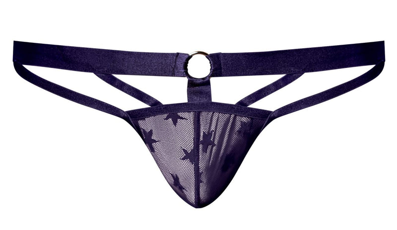 Male Power 386-291 Love Star Jock with Ring Color Purple