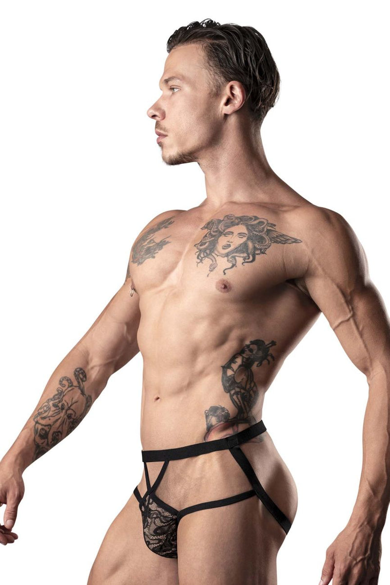 Male Power 394-289 Lucifer Strappy Jock Color Black