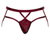 Male Power 394-289 Lucifer Strappy Jock Color Burgundy