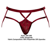 Male Power 394-289 Lucifer Strappy Jock Color Burgundy