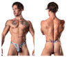 Power masculino 431-293 Tu encaje o mía bong thong color rojo-blanco-azul