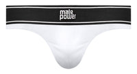 Male Power 442-275 Modal Rib Bong Thong Color White