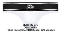 Potencia masculina 442-275 Modal Rib Bong tanga Color blanco