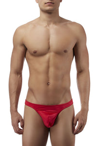 Potencia masculina 442076 satin lycra bong tanga color rojo