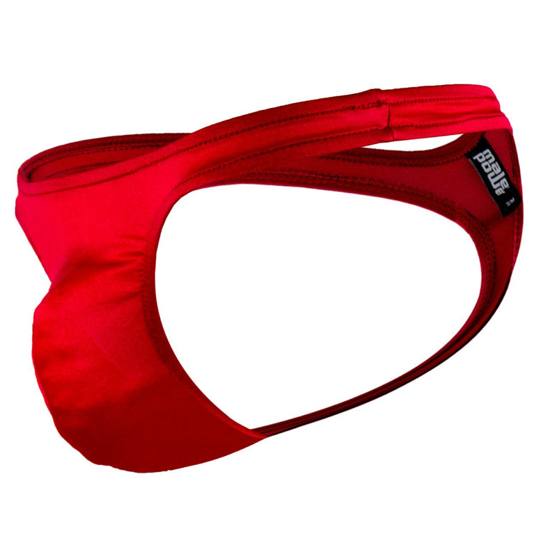 Pouvoir masculin 442076 Satin Lycra Bong String Color Red